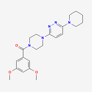 molecular formula C22H29N5O3 B14972838 3-[4-(3,5-Dimethoxybenzoyl)piperazin-1-YL]-6-(piperidin-1-YL)pyridazine 