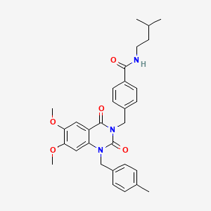 4-{[6,7-dimethoxy-1-(4-methylbenzyl)-2,4-dioxo-1,4-dihydroquinazolin-3(2H)-yl]methyl}-N-(3-methylbutyl)benzamide