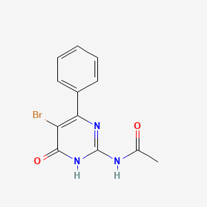 molecular formula C12H10BrN3O2 B1497288 N-(5-Bromo-1,4-dihydro-4-oxo-6-phenyl-2-pyrimidinyl)-acetamide CAS No. 74856-68-1
