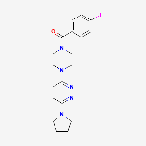 3-[4-(4-Iodobenzoyl)piperazin-1-YL]-6-(pyrrolidin-1-YL)pyridazine