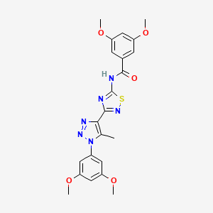 N-{3-[1-(3,5-dimethoxyphenyl)-5-methyl-1H-1,2,3-triazol-4-yl]-1,2,4-thiadiazol-5-yl}-3,5-dimethoxybenzamide