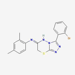 molecular formula C18H16BrN5S B14972910 3-(2-bromophenyl)-N-(2,4-dimethylphenyl)-7H-[1,2,4]triazolo[3,4-b][1,3,4]thiadiazin-6-amine 