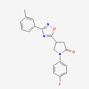 molecular formula C19H16FN3O2 B14972934 1-(4-Fluorophenyl)-4-(3-(m-tolyl)-1,2,4-oxadiazol-5-yl)pyrrolidin-2-one 