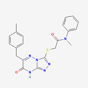 N-methyl-2-{[6-(4-methylbenzyl)-7-oxo-7,8-dihydro[1,2,4]triazolo[4,3-b][1,2,4]triazin-3-yl]sulfanyl}-N-phenylacetamide