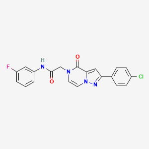 2-[2-(4-chlorophenyl)-4-oxopyrazolo[1,5-a]pyrazin-5(4H)-yl]-N-(3-fluorophenyl)acetamide