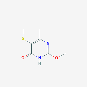 B1497298 4-Hydroxy-2-methoxy-6-methyl-5-(methylthio)-pyrimidine CAS No. 55996-10-6