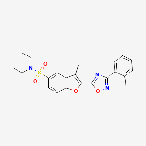 N,N-diethyl-3-methyl-2-[3-(2-methylphenyl)-1,2,4-oxadiazol-5-yl]-1-benzofuran-5-sulfonamide