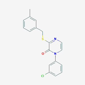 1-(3-Chlorophenyl)-3-{[(3-methylphenyl)methyl]sulfanyl}-1,2-dihydropyrazin-2-one