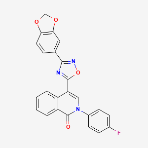 4-[3-(1,3-benzodioxol-5-yl)-1,2,4-oxadiazol-5-yl]-2-(4-fluorophenyl)isoquinolin-1(2H)-one