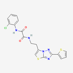 N1-(2-chlorophenyl)-N2-(2-(2-(thiophen-2-yl)thiazolo[3,2-b][1,2,4]triazol-6-yl)ethyl)oxalamide