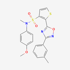 N-(4-methoxyphenyl)-N-methyl-2-[3-(3-methylphenyl)-1,2,4-oxadiazol-5-yl]thiophene-3-sulfonamide