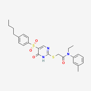 2-{[5-(4-Butylbenzenesulfonyl)-6-oxo-1,6-dihydropyrimidin-2-YL]sulfanyl}-N-ethyl-N-(3-methylphenyl)acetamide