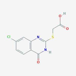 molecular formula C10H7ClN2O3S B1497307 (7-Chloro-4-oxo-3,4-dihydro-quinazolin-2-ylsulfanyl)-acetic acid 
