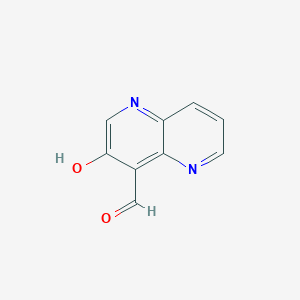 molecular formula C9H6N2O2 B1497316 3-Hydroxy-1,5-naphthyridine-4-carbaldehyde CAS No. 1056877-14-5
