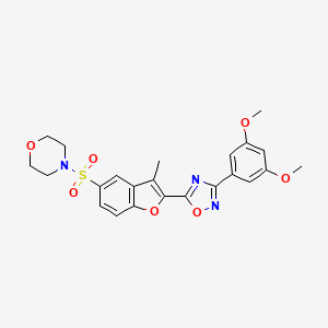 4-({2-[3-(3,5-Dimethoxyphenyl)-1,2,4-oxadiazol-5-yl]-3-methyl-1-benzofuran-5-yl}sulfonyl)morpholine