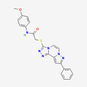 N-(4-methoxyphenyl)-2-((9-phenylpyrazolo[1,5-a][1,2,4]triazolo[3,4-c]pyrazin-3-yl)thio)acetamide