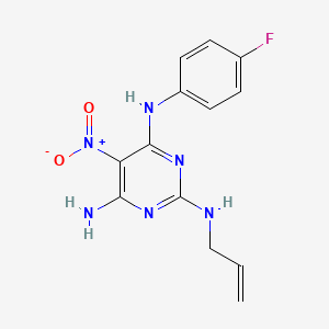 N~4~-(4-fluorophenyl)-5-nitro-N~2~-(prop-2-en-1-yl)pyrimidine-2,4,6-triamine