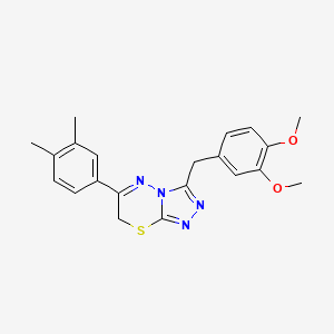 3-[(3,4-dimethoxyphenyl)methyl]-6-(3,4-dimethylphenyl)-7H-[1,2,4]triazolo[3,4-b][1,3,4]thiadiazine