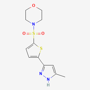 4-{[5-(5-methyl-1H-pyrazol-3-yl)thiophen-2-yl]sulfonyl}morpholine