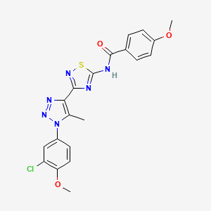 N-{3-[1-(3-chloro-4-methoxyphenyl)-5-methyl-1H-1,2,3-triazol-4-yl]-1,2,4-thiadiazol-5-yl}-4-methoxybenzamide