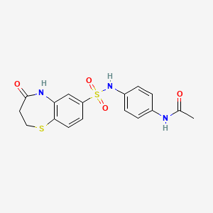 N-(4-{[(4-oxo-2,3,4,5-tetrahydro-1,5-benzothiazepin-7-yl)sulfonyl]amino}phenyl)acetamide