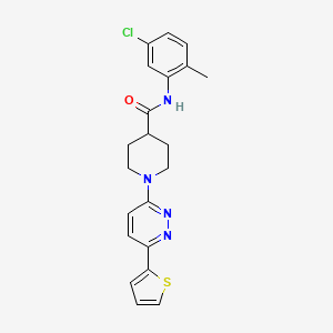 N-(5-Chloro-2-methylphenyl)-1-[6-(thiophen-2-YL)pyridazin-3-YL]piperidine-4-carboxamide