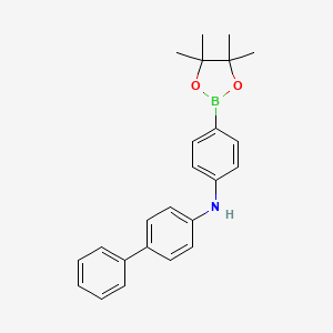 molecular formula C24H26BNO2 B1497329 Biphenyl-4-yl-[4-(4,4,5,5-tetramethyl-[1,3,2]dioxaborolan-2-yl)-phenyl]-amine 