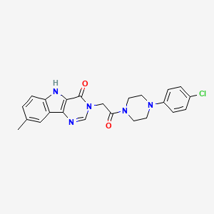 3-{2-[4-(4-chlorophenyl)piperazin-1-yl]-2-oxoethyl}-8-methyl-3,5-dihydro-4H-pyrimido[5,4-b]indol-4-one