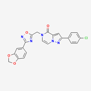 5-{[3-(1,3-benzodioxol-5-yl)-1,2,4-oxadiazol-5-yl]methyl}-2-(4-chlorophenyl)pyrazolo[1,5-a]pyrazin-4(5H)-one