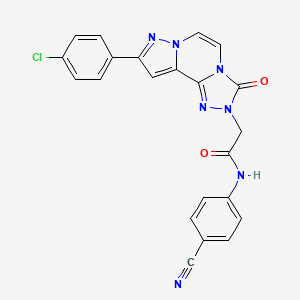 2-(9-(4-chlorophenyl)-3-oxopyrazolo[1,5-a][1,2,4]triazolo[3,4-c]pyrazin-2(3H)-yl)-N-(4-cyanophenyl)acetamide