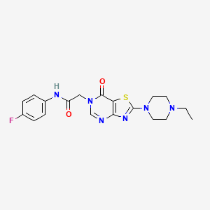 2-[2-(4-ethylpiperazin-1-yl)-7-oxo[1,3]thiazolo[4,5-d]pyrimidin-6(7H)-yl]-N-(4-fluorophenyl)acetamide