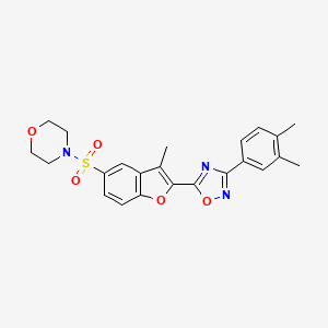 4-({2-[3-(3,4-Dimethylphenyl)-1,2,4-oxadiazol-5-yl]-3-methyl-1-benzofuran-5-yl}sulfonyl)morpholine