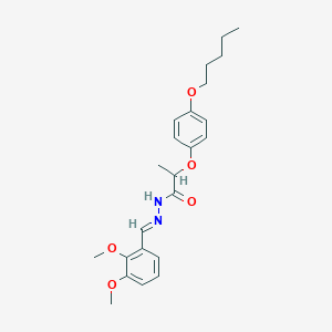 N'-[(E)-(2,3-dimethoxyphenyl)methylidene]-2-[4-(pentyloxy)phenoxy]propanehydrazide