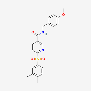 6-[(3,4-dimethylphenyl)sulfonyl]-N-(4-methoxybenzyl)pyridine-3-carboxamide