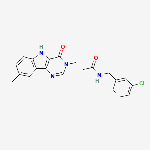 N-(3-chlorobenzyl)-3-(8-methyl-4-oxo-4,5-dihydro-3H-pyrimido[5,4-b]indol-3-yl)propanamide