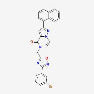 5-((3-(3-bromophenyl)-1,2,4-oxadiazol-5-yl)methyl)-2-(naphthalen-1-yl)pyrazolo[1,5-a]pyrazin-4(5H)-one