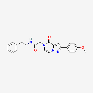 2-[2-(4-methoxyphenyl)-4-oxopyrazolo[1,5-a]pyrazin-5(4H)-yl]-N-(2-phenylethyl)acetamide