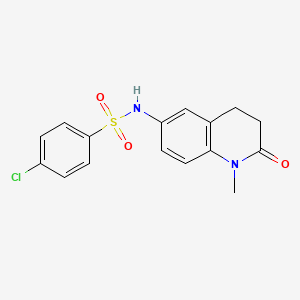 4-chloro-N-(1-methyl-2-oxo-1,2,3,4-tetrahydroquinolin-6-yl)benzenesulfonamide