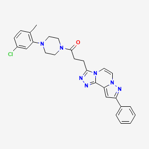 1-[4-(5-Chloro-2-methylphenyl)piperazino]-3-(9-phenylpyrazolo[1,5-A][1,2,4]triazolo[3,4-C]pyrazin-3-YL)-1-propanone