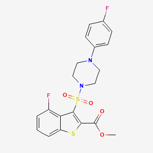 Methyl 4-fluoro-3-{[4-(4-fluorophenyl)piperazin-1-yl]sulfonyl}-1-benzothiophene-2-carboxylate