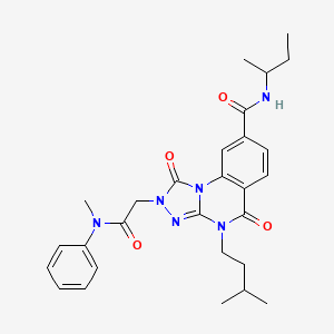 N-(sec-butyl)-4-(3-methylbutyl)-2-{2-[methyl(phenyl)amino]-2-oxoethyl}-1,5-dioxo-1,2,4,5-tetrahydro[1,2,4]triazolo[4,3-a]quinazoline-8-carboxamide