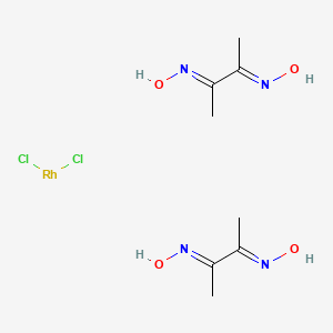 dichlororhodium;(NE)-N-[(3E)-3-hydroxyiminobutan-2-ylidene]hydroxylamine
