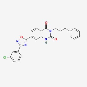 7-(3-(3-chlorophenyl)-1,2,4-oxadiazol-5-yl)-3-(3-phenylpropyl)quinazoline-2,4(1H,3H)-dione