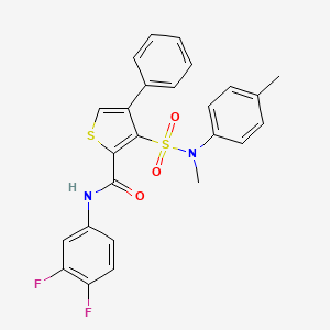 N-(3,4-difluorophenyl)-3-[methyl(4-methylphenyl)sulfamoyl]-4-phenylthiophene-2-carboxamide