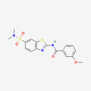 N-[6-(dimethylsulfamoyl)-1,3-benzothiazol-2-yl]-3-methoxybenzamide