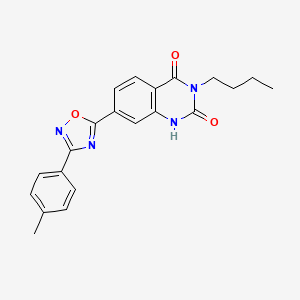 molecular formula C21H20N4O3 B14974023 3-butyl-7-[3-(4-methylphenyl)-1,2,4-oxadiazol-5-yl]quinazoline-2,4(1H,3H)-dione 