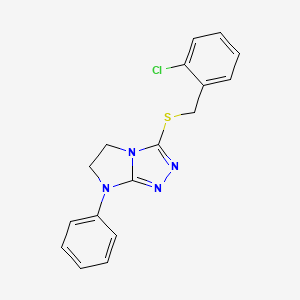 3-((2-chlorobenzyl)thio)-7-phenyl-6,7-dihydro-5H-imidazo[2,1-c][1,2,4]triazole