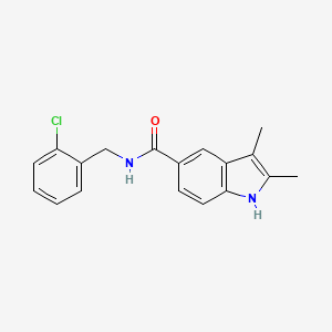 N-(2-chlorobenzyl)-2,3-dimethyl-1H-indole-5-carboxamide