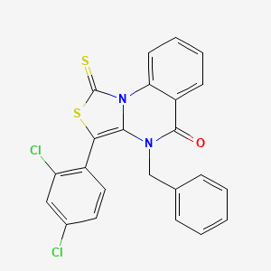 4-Benzyl-3-(2,4-dichlorophenyl)-1-thioxo-1H-thiazolo[3,4-a]quinazolin-5(4H)-one