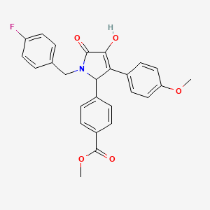 molecular formula C26H22FNO5 B14974043 methyl 4-[1-(4-fluorobenzyl)-4-hydroxy-3-(4-methoxyphenyl)-5-oxo-2,5-dihydro-1H-pyrrol-2-yl]benzoate 